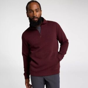 VRST Men's Recharge Lunar Fleece 1/4 Zip Size Medium Maroon